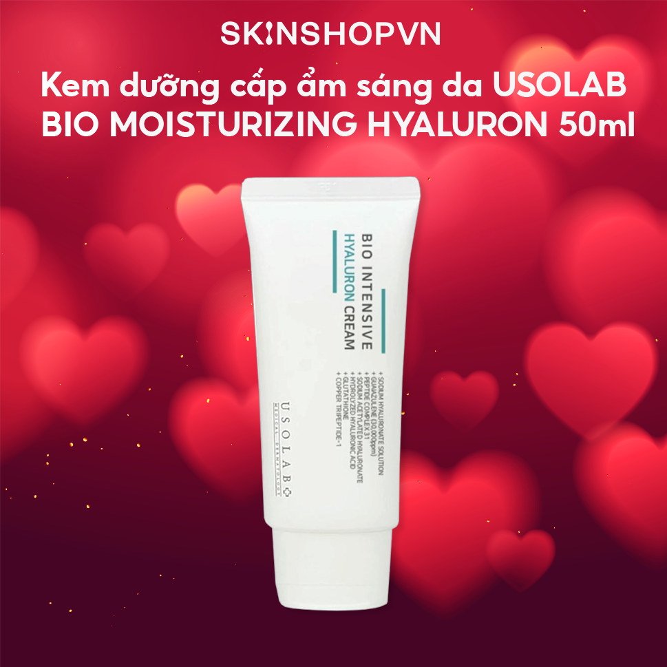 Kem Dưỡng Da USOLAB BIO MOISTURIZING HYALURON CREAM 50ml Giúp Cấp Ẩm, Căng Bóng, Sáng Da