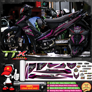 Tem rc v3 mới , mẫu phối nhiều màu dán xe sirius đen , nâng cấp team sirius rc v2 , chuẩn form tự dán ko cần thợ(s98