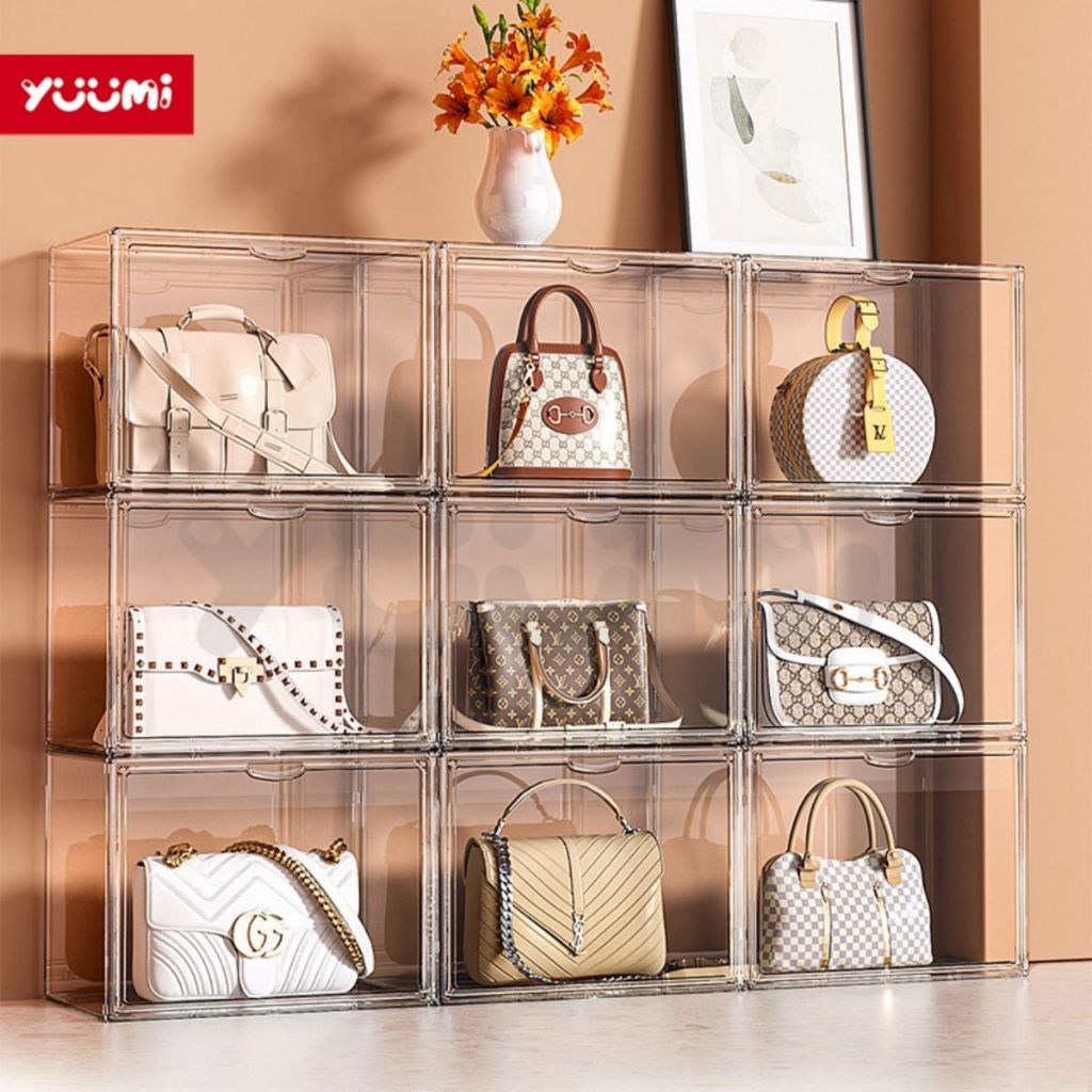 Yuumi acrylic hộp mica hộp nhựa trong suốt hộp đựng giày túi xách mỹ phẩm hộp trưng bày mô hình búp bê