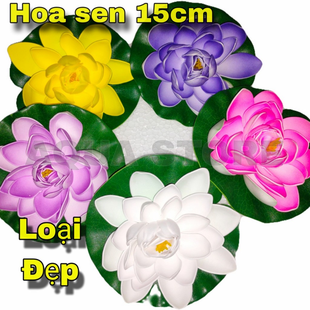 Hoa sen giả 15CM thả nước thả bát loại Đẹp