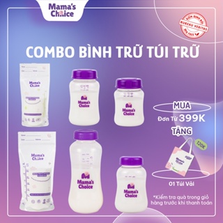 Combo Bình Trữ Sữa và Túi Trữ Sữa Mama s Choice, Bảo Quản và Đựng Sữa Mẹ