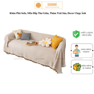 Khăn Phủ Sofa, Mền Đắp Thư Giãn, Thảm Trải Sàn, Decor Chụp Ảnh Loại Một Màu