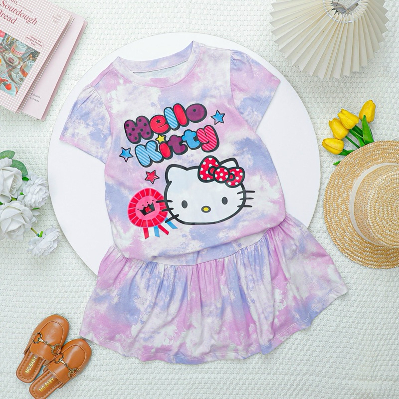 💗  Set Áo + Váy Thun Cotton, Bộ Váy Disney in 3D Siêu Xinh