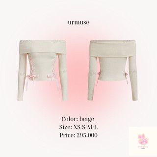 Áo trắng thắt nơ tay dài style coquette dễ thương - urmuse