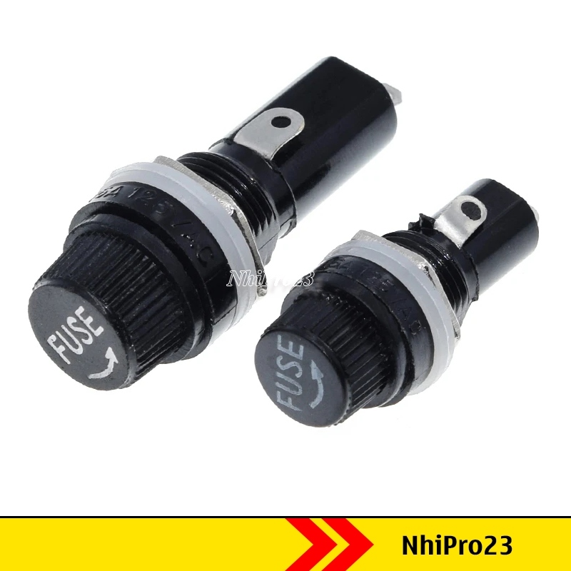 [KHÔNG CÓ CẦU CHÌ] Đế vỏ cầu chì ống 5x20mm/6x30mm Fuse holder