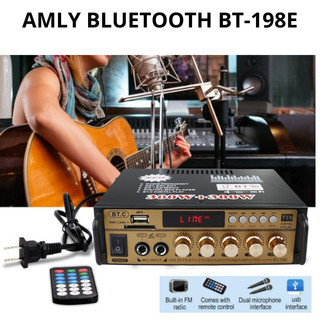 Âmly karaoke mini,Amply bluetooth BT-198b hàng cao cấp tiếng ra 2 vế , chức năng đa dạng BẢO HÀNH CHÍNH HÃNG