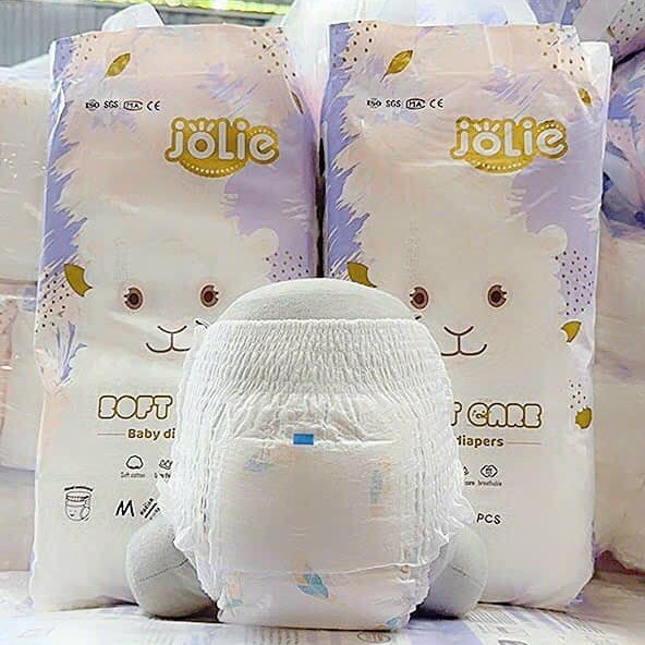 Tã Bỉm Quần JOLIE Xuất Anh Full Size từ M-4XL Cho Bé 5-20kg - có dán cuộn