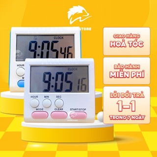 Đồng hồ bấm giờ, hẹn giờ đếm ngược tiện lợi tập thể thao, dã ngoại. Có báo thức kép 2 khung giờ chuông kêu to giá rẻ
