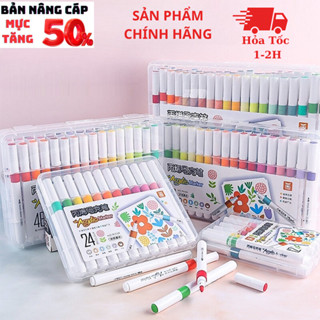 Bút màu Acrylic Marker cao cấp 12/24/36/48, bút sơn Acrylic chống nước vẽ trên mọi chất liệu vẽ giày vải chai lọ
