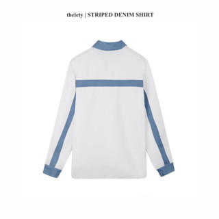 Áo Sơ Mi Viền Denim STRIPED DENIM SHIRT | thelety