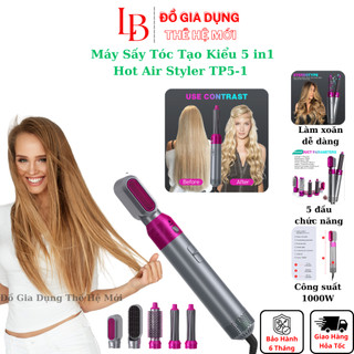Máy sấy tóc đa năng 5in1, máy tạo kiểu tóc tự động uốn xoăn làm phồng,máy làm tóc đa năng bản 2023
