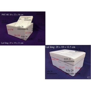 Hộp xốp Thùng xốp khoảng 2 kg đóng hàng thực phẩm cấp đông chuyển đồ trồng cây nuôi cá đựng đá hải sản hoa quả