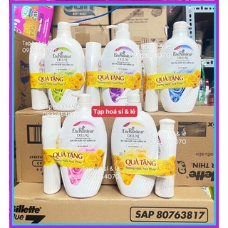 Sữa tắm Enchanteur Deluxe vàng/ tím/hồng/xanh hương nước hoa 650g tặng dầu gội 150g hoặc túi sữa tắm 200g cùng loại