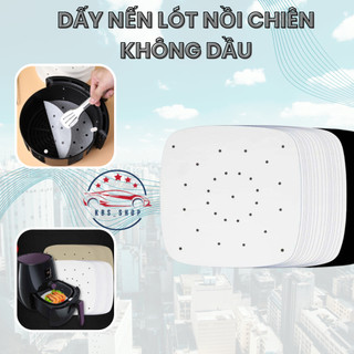 🌈Set 100 tờ Giấy nến vuông - tròn đục lỗ cho nồi chiên không dầu, Giấy nến chống dính, Giấy lót nồi HẤP, CHIÊN