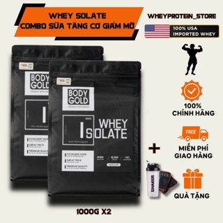 COMBO 2 TÚI- Sữa dưỡng chất Whey Isolate Tăng Cơ Giảm mỡ   BODY GOLD Túi 1KG ( HÀNG CHÍNH HÃNG)