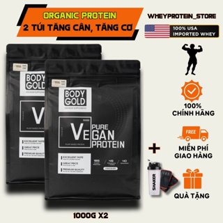 Combo 2 túi- Whey Vegan Protein Thực Vật Tăng Cân Tăng Cơ Body Gold Túi 1Kg (Hàng Chính Hãng)