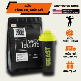 Sữa Tăng Cơ Giảm Mỡ - Whey Protein Isolate BodyGold túi 1kg + Tặng bình lắc Shaker 700ml
