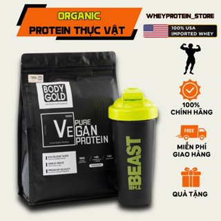 Whey Vegan Protein - Sữa Thực Vật Tăng cân Tăng cơ Body Gold Túi 1kg + Tăng Bình Lắc 700ml