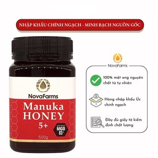Mật ong manuka npa 5+ mgo 83+ chiết xuất từ thiên nhiên nhập khẩu từ úc novafarms