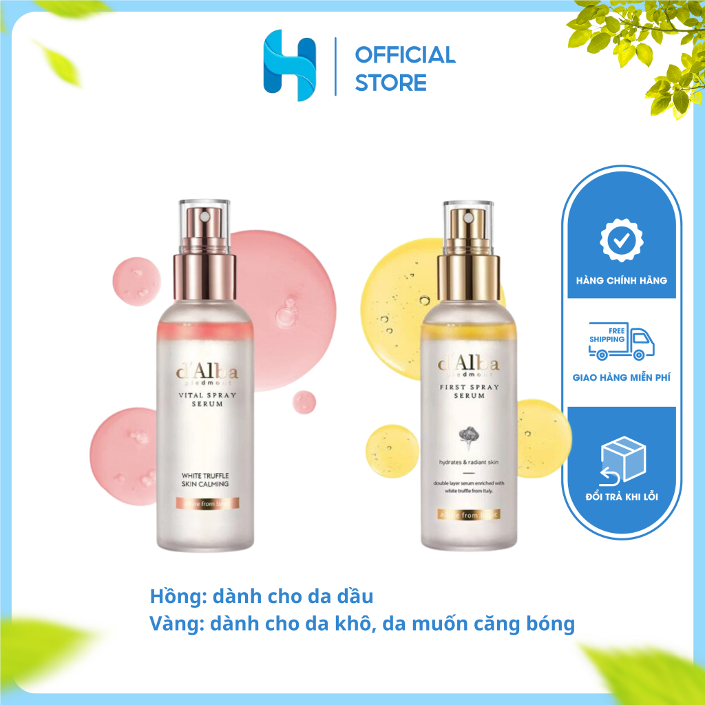 Xịt Khoáng Serum D Alba, serum dạng xịt khoáng căng bóng da dưỡng ẩm