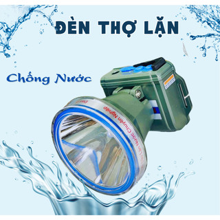 Đèn pin đội đầu chống nước, choá 8cm, sáng trên 10h. siêu to, siêu sáng.