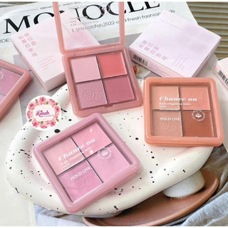 Phấn má hồng hold live pink mist 4 ô