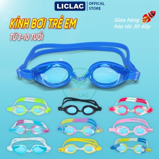 Kính bơi trẻ em viền Silicon chống nước 100% dây đeo co giản, Kính bơi bé trai, bé gái có nhiều màu