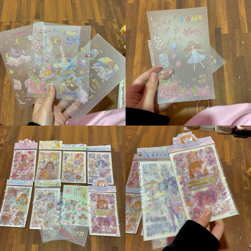 Set 8 tấm sticker lấp lánh (XẢ)