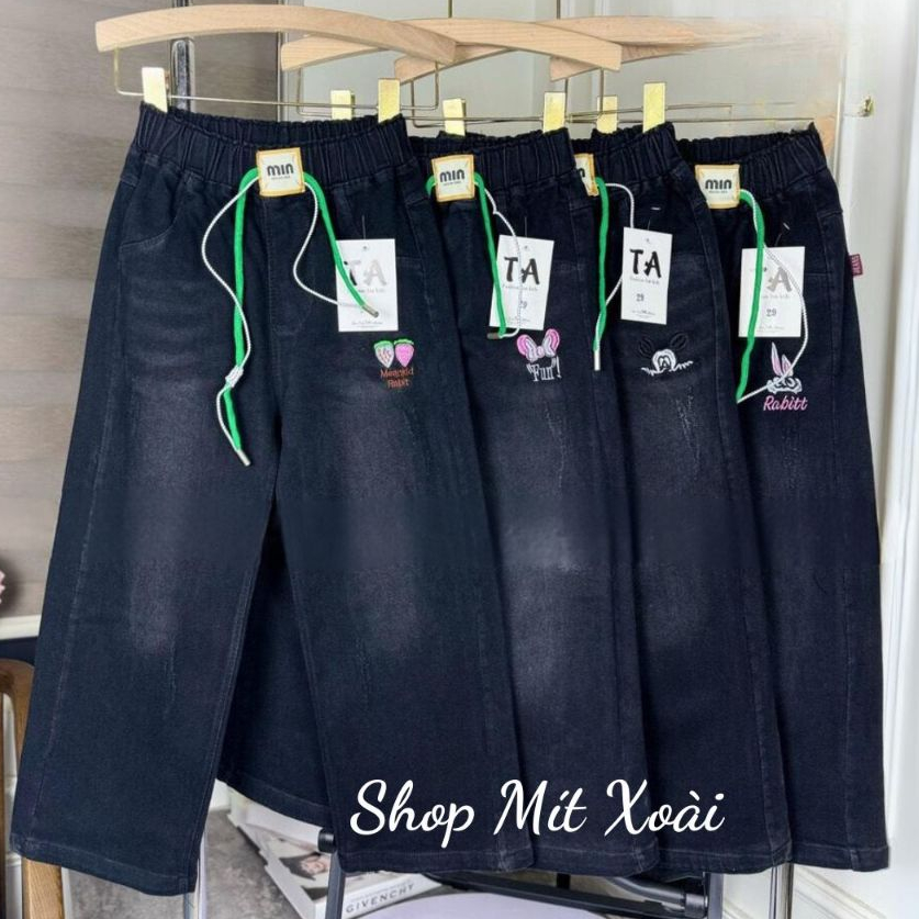 Quần Jeans Xuông đen bé Gái