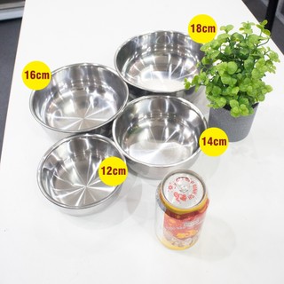 Bát inox cao cấp sâu lòng dày dặn nhiều cỡ