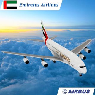 Mô hình giấy máy bay thương mại AIRBUS A380 Emirates Airlines