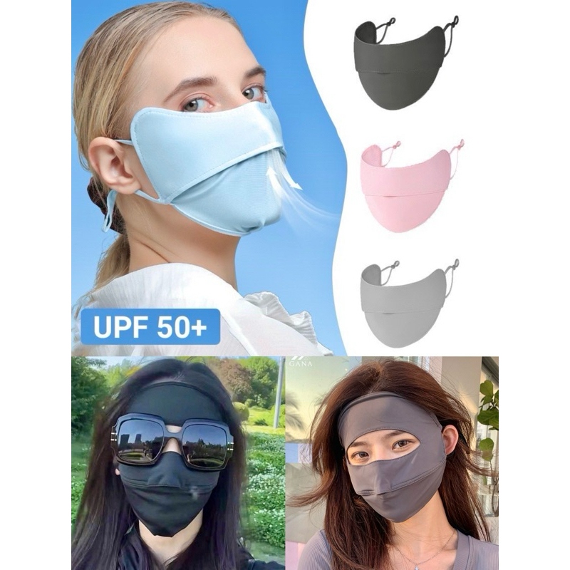 Khẩu Trang Chống Nắng Upf 50+ Che Trán Cổ - Unisex Nam Nữ Đều Thích Hợp