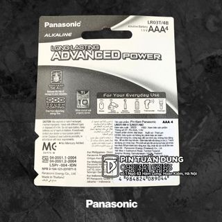 Pin đũa Panasonic Alkaline AAA LR03T (vỉ 4 viên)
