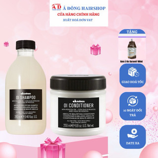 Bộ Dầu gội xả hoàn mỹ Davines OI siêu bóng mượt (ITALY)  + Gói dầu ủ tóc Karseell 100ml