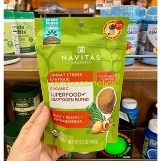 Bột organic navitas maca + reishi + ashwagandha, túi 180g