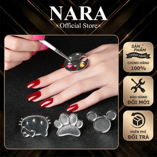 Nhẫn để màu nail - nhẫn pha sơn gel - nhẫn pha màu gel vẽ móng tay tiện lợi - nhẫn nhiều hình siêu dễ thương