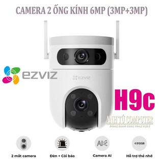 Camera wifi 2 mắt, quay quét ngoài trời ezviz h9c bản 6mp