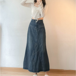 Chân Váy Jeans Hari đuôi cá dáng dài phong cách Hàn Quốc 2089 P2K6