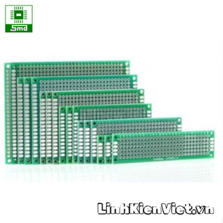 Phíp Đồng Lỗ - Bảng Mạch Đục Lỗ Sẵn PCB Các Loại Bo đục lỗ cắm hàn linh kiện đa năng 1; 2 mặt loại tốt các kích thước