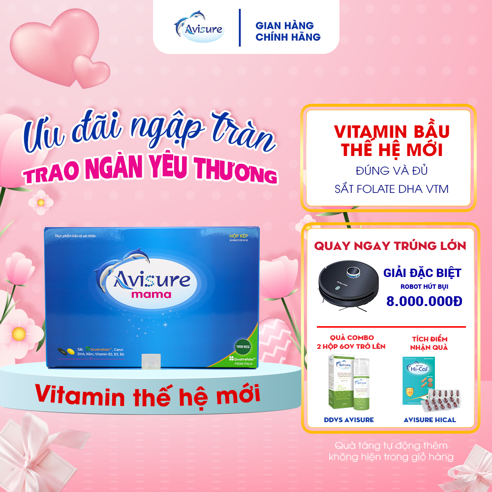 Avisure Mama Vitamin tổng hợp cho bà bầu thế hệ mới 60 viên