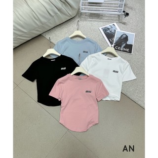 Áo thun croptop rút eo rúm eo độn vai có cầu vai mongtoghi đính đá QCL1 LuciK Shop AT0075