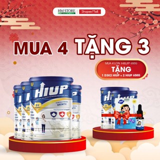 MUA 4 TẶNG 3 Sữa bột HIUP 650g tăng chiều cao, tăng cân cho trẻ từ 2 đến