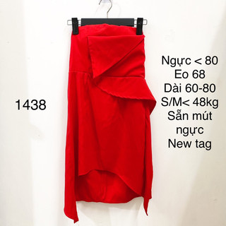 Pass đầm cúp ngực dự tiệc, thanh lý đầm đi tiệc màu đỏ, đầm cúp ngực 2hand