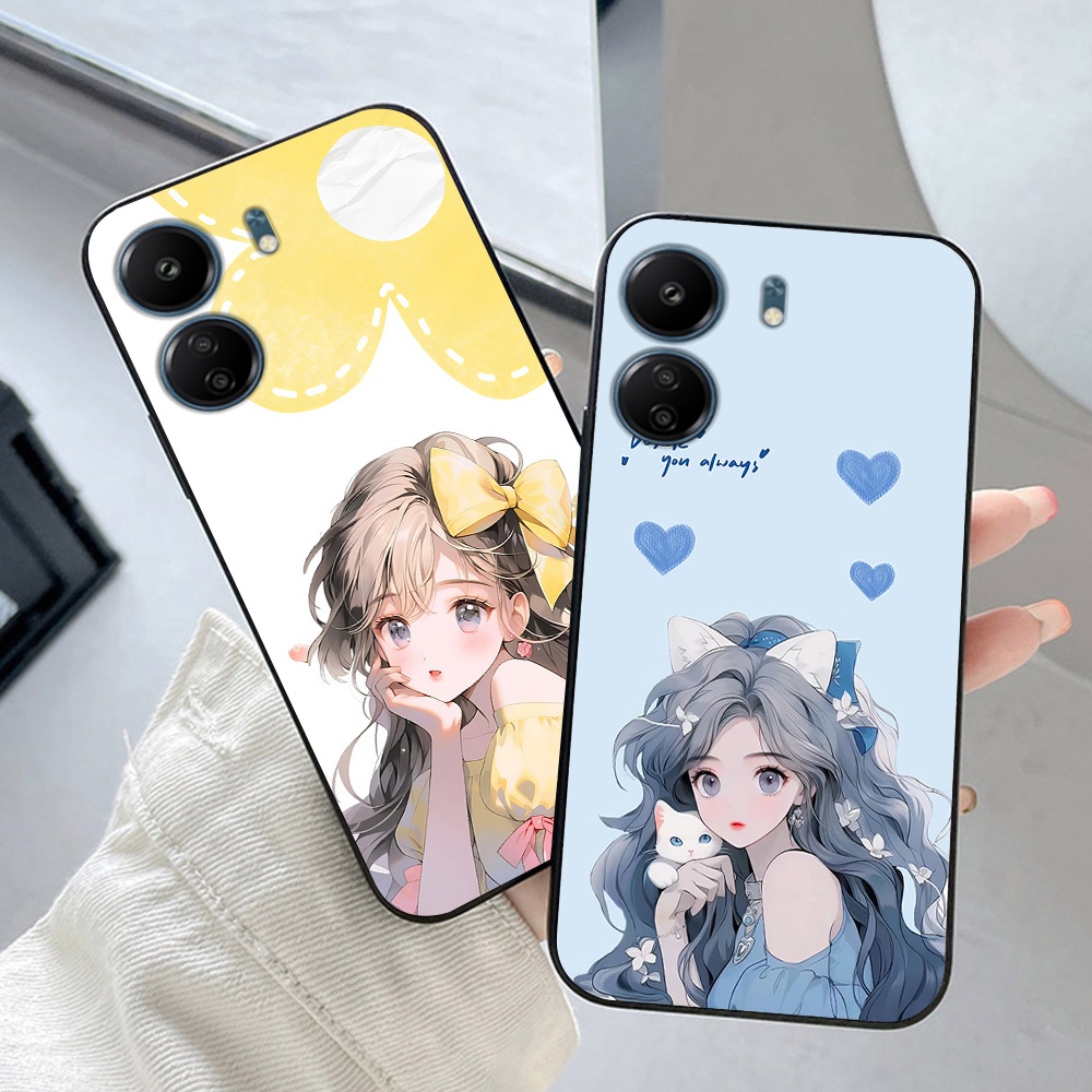 ốp lưng xiaomi redmi 13c redmi 13c in hình cô gái xinh đẹp , ốp nữ