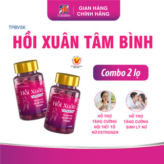Combo 02 hộp Hồi xuân Tâm Bình 40 viên - Hỗ trợ tăng cường sinh lý nữ, bổ sung Phytoestrogen (Estrogen thực vật)