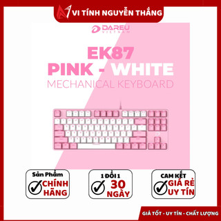 BÀN PHÍM CƠ DAREU EK87 MULTILED BLACK WHITE ( BLUE RED BROWN SW)