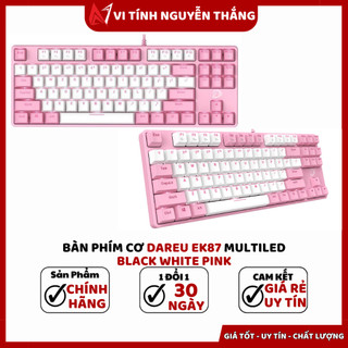BÀN PHÍM CƠ DAREU EK87 MULTILED BLACK WHITE ( BLUE RED BROWN SW)