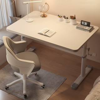 Bàn làm việc văn phòng 80x60cm tuỳ chỉnh nâng hạ độ cao mặt bàn bằng gỗ chân bàn chữ T tích hợp thăng bằng