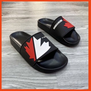  Dép dsquared2 nam nữ quai ngang LIOASA logo chiếc lá chống nước,chống hôi chân dep nhẹ phong cách boy phố 