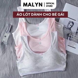 Áo Lót Dành Cho Bé Gái Đệm Mỏng Áo Lót Chất Liệu Cotton Học Sinh 3 Móc Cài Co Giãn Cực Tốt